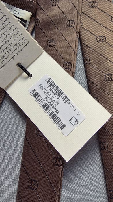 Krawat jedwabny GUCCI + box