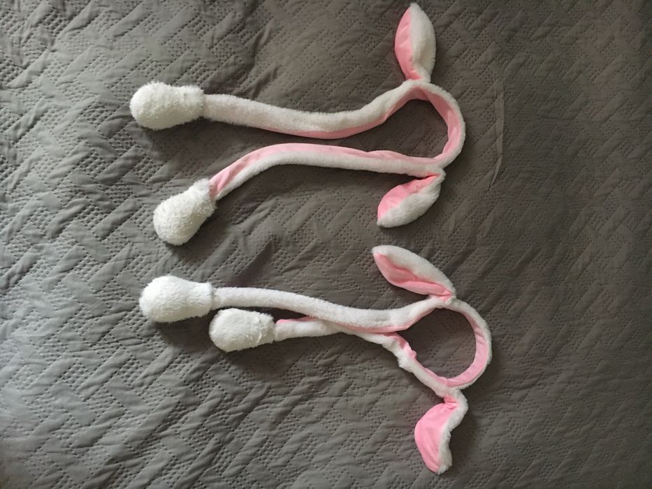 Opaska uszka krolika pompowane podnoszą się 2szt