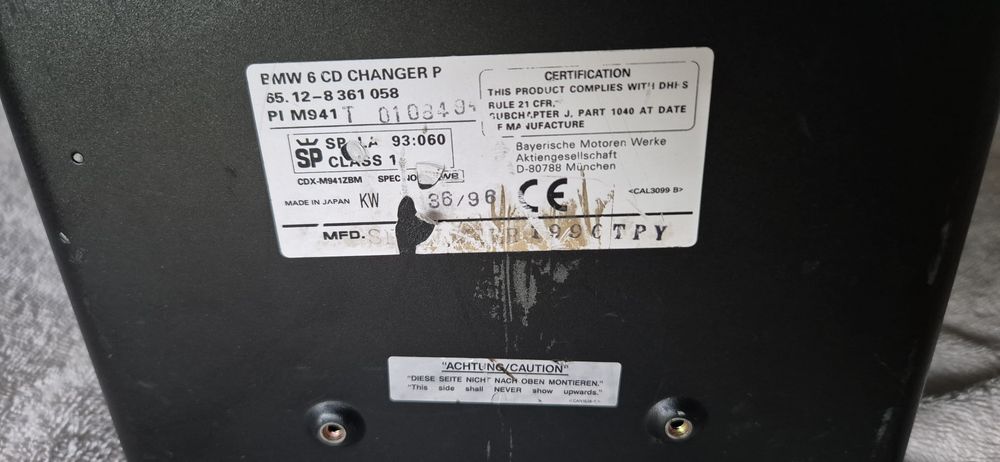 Zmieniarka 6 CD. BMW e34. e32