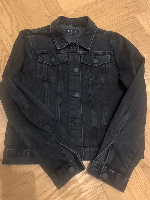 Kurtka jeans czarna 32-34