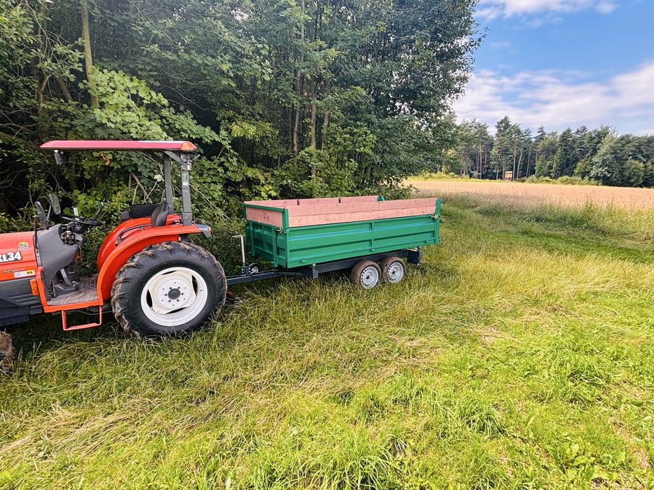 Przyczepa ogrodowa 3 t mini ciągnik tandem warzywa owoce ziemie