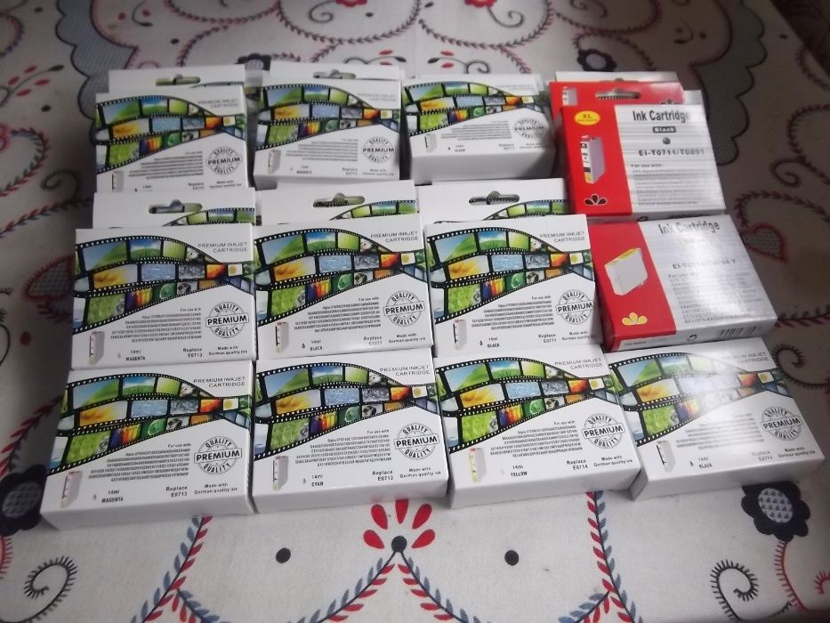 Vendo quatro tinteiros T0711,2,3,4 compatíveis para impressoras Epson