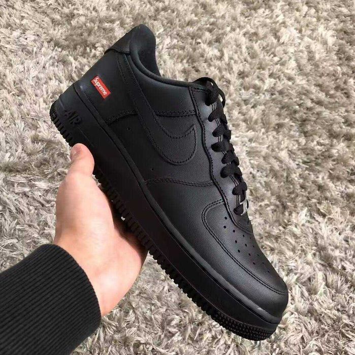 (БЕЗ ПЕРЕДОПЛАТИ)Nike Air Force x Supreme найк аір форс супрім чорні