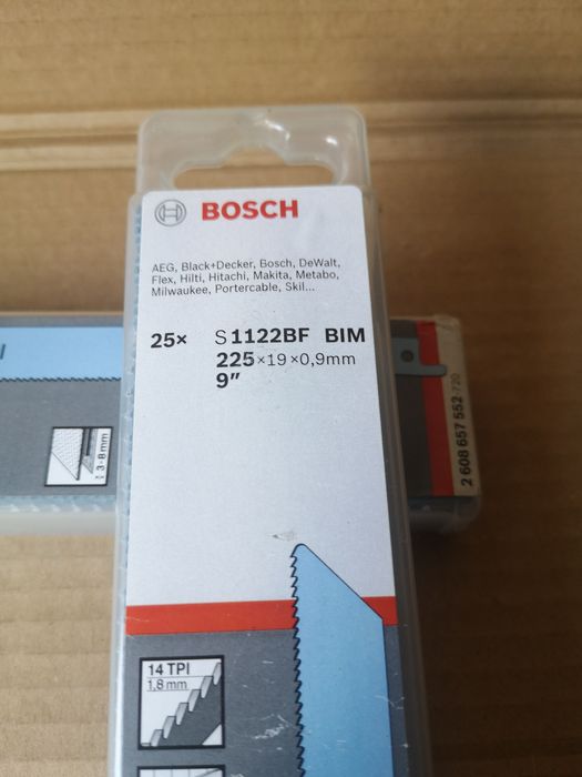 Bosch s1122bf brzeszczot do metalu pila szablasta lisi ogon 25szt