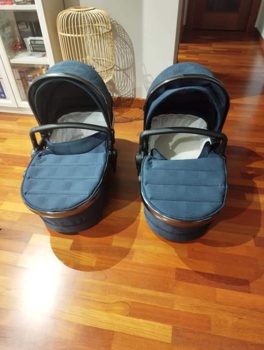 Conjunto de carrinho icandy + Alcofas + Ovos + Capas | Gêmeos ou irmãos de idades próximas