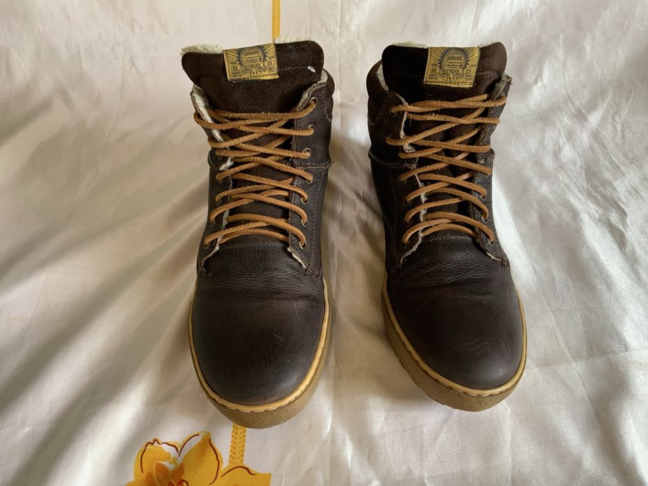 Теплющие фирменные кожаные зимние ботинки BB FootWear. Разм. 44/28.5см