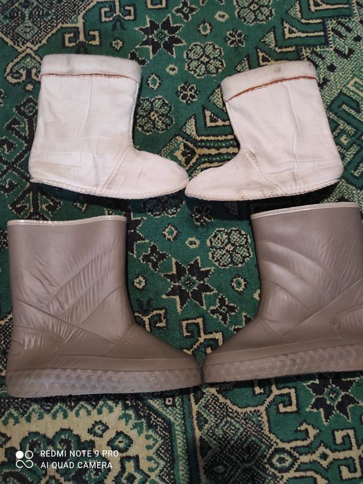 Сапоги резиновые с подкладкой