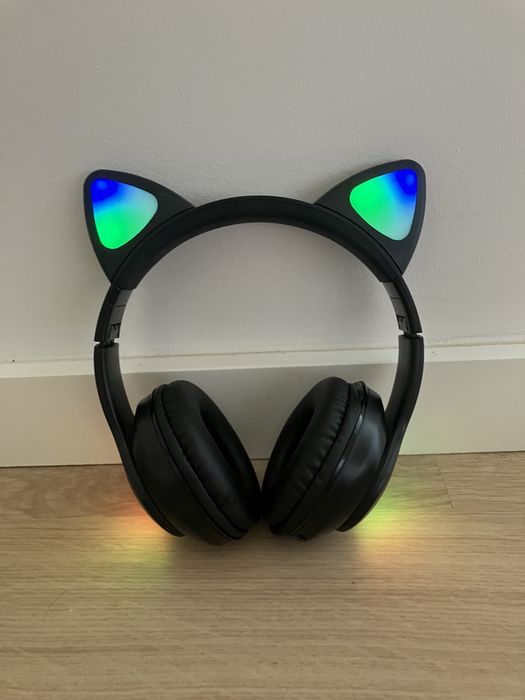 Fones de Gatinho Led Bluetooth