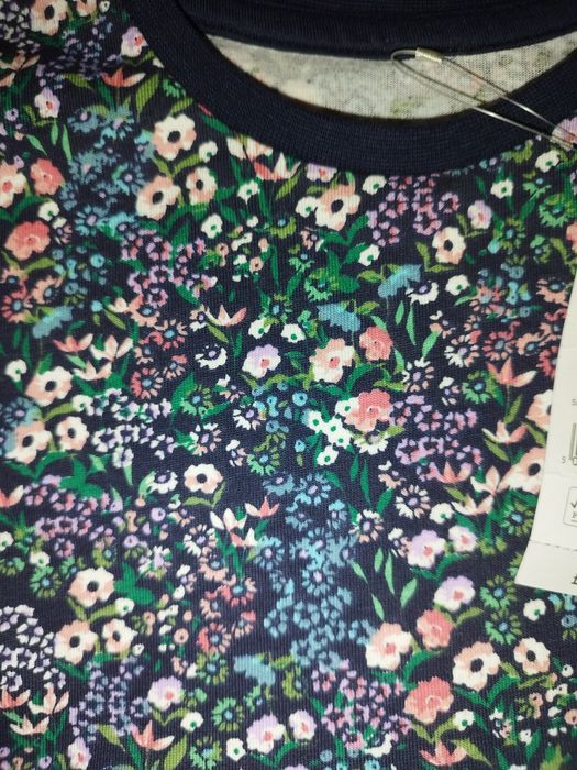 Sukienka dziewczęca 104 George kwiaty granatowa