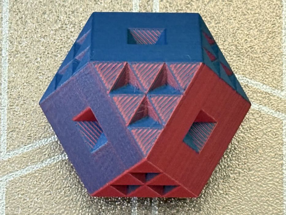 Fractal Cuboctaédrico Nível 1 - Decoração Geométrica