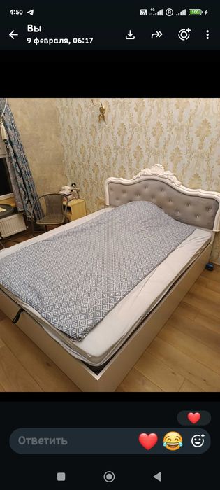 Продам двоспальне ліжко з ортопедичним матрасом