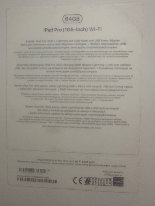 IPad Pro 10,5 64 GB
