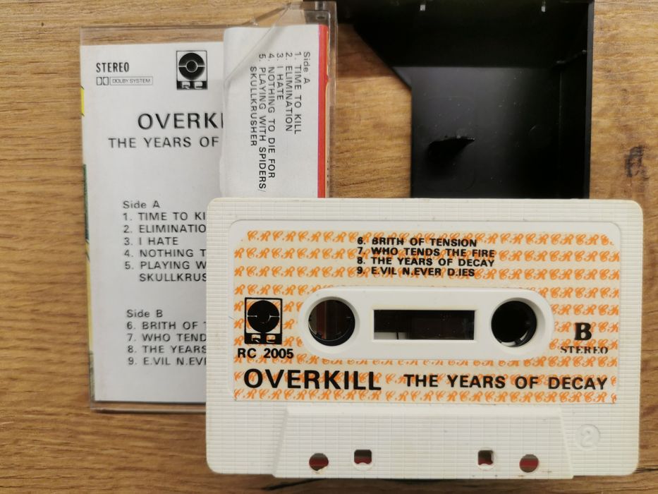 Overkill – Zestaw 3 kaset magnetofonowych (Starling / RC / Studio) Thrash Metal