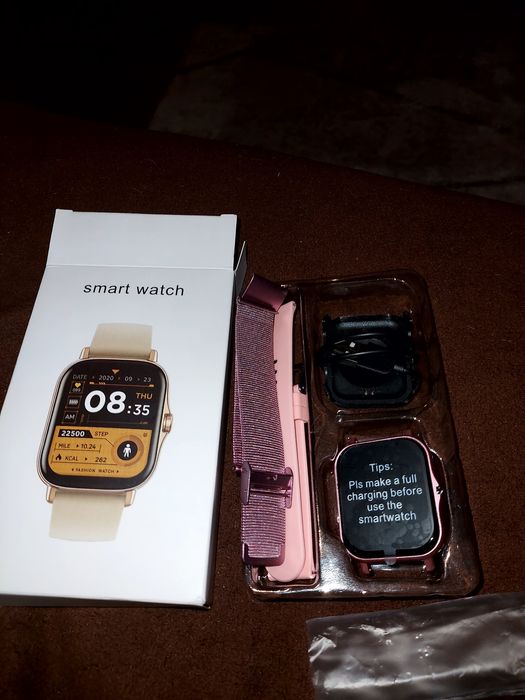 Smartwatch rosa novo