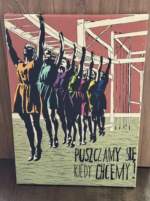 Marta Frej obraz duzy na plotnie puszczamy sie kiedy chcemy