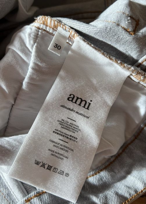 Szare jeansy AMI Tapered Fit 30 (Made in Portugal)