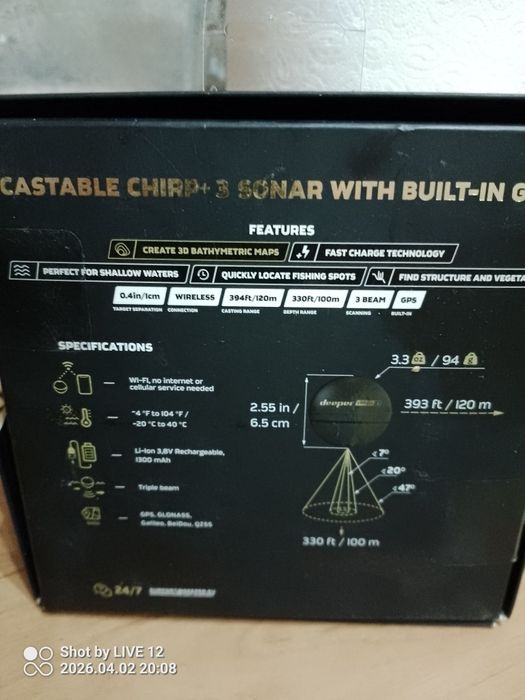 Echosonda deeper chirp+3