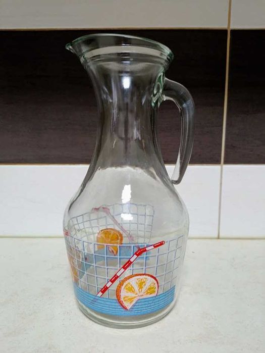 Jarro alto Francês vintage em vidro 125ml
