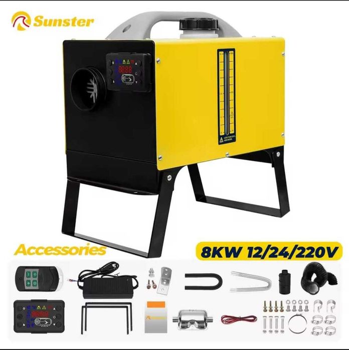Nagrzewnica postojowa WEBASTO  8KW 12V 24V 230V LCD+zasilacz