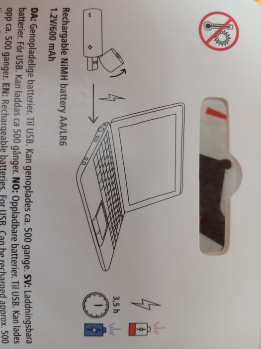 Baterie akumulatory z USB