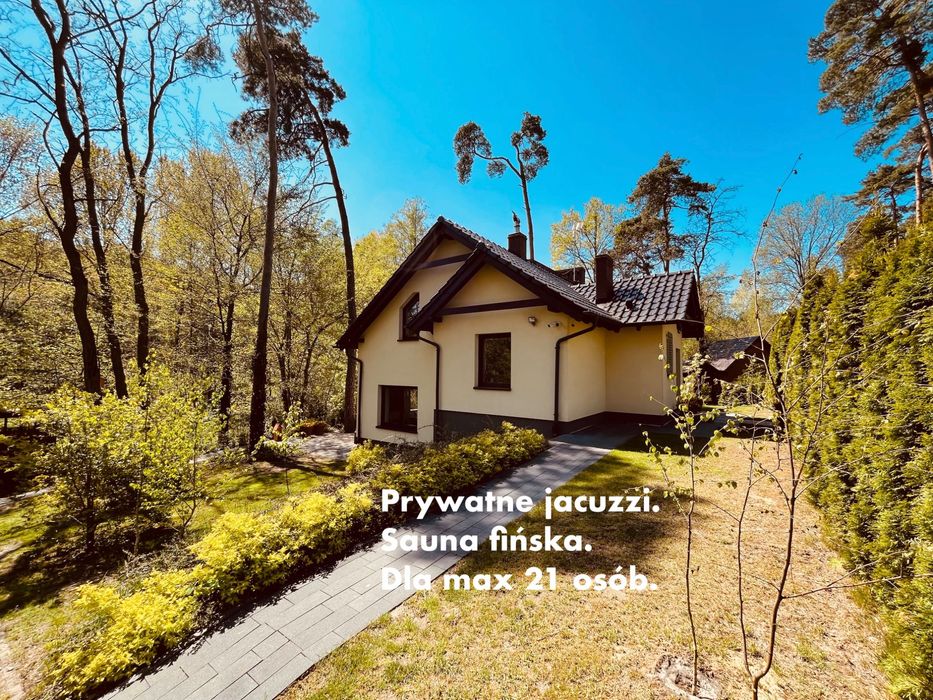 Prywatne jacuzzi, sauna. Dla max 21 osób. Boszkowo Letnisko.