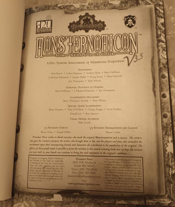 Monsternomicon vol.1 ver. 3.5 d20