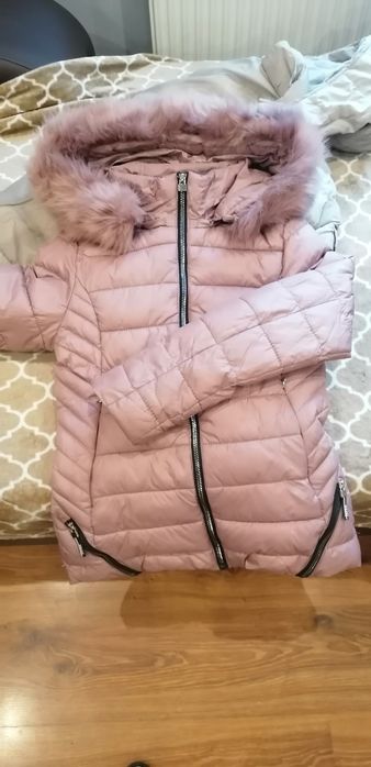Kurtka zimowa pudrowy róż