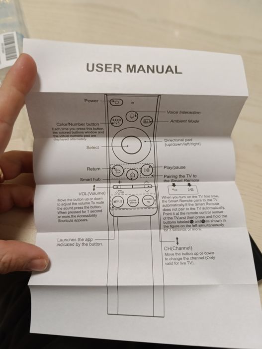 пульт дистанционного управления для телевизора Samsung серии Smart TV