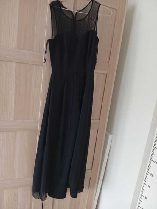 Elegancki efektowny kombinezon wesele impreza koronkowy siateczka czar