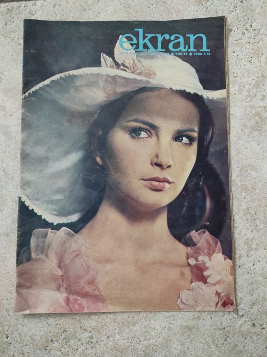 Stara gazeta ekran z Anną Dymną, rok 1976