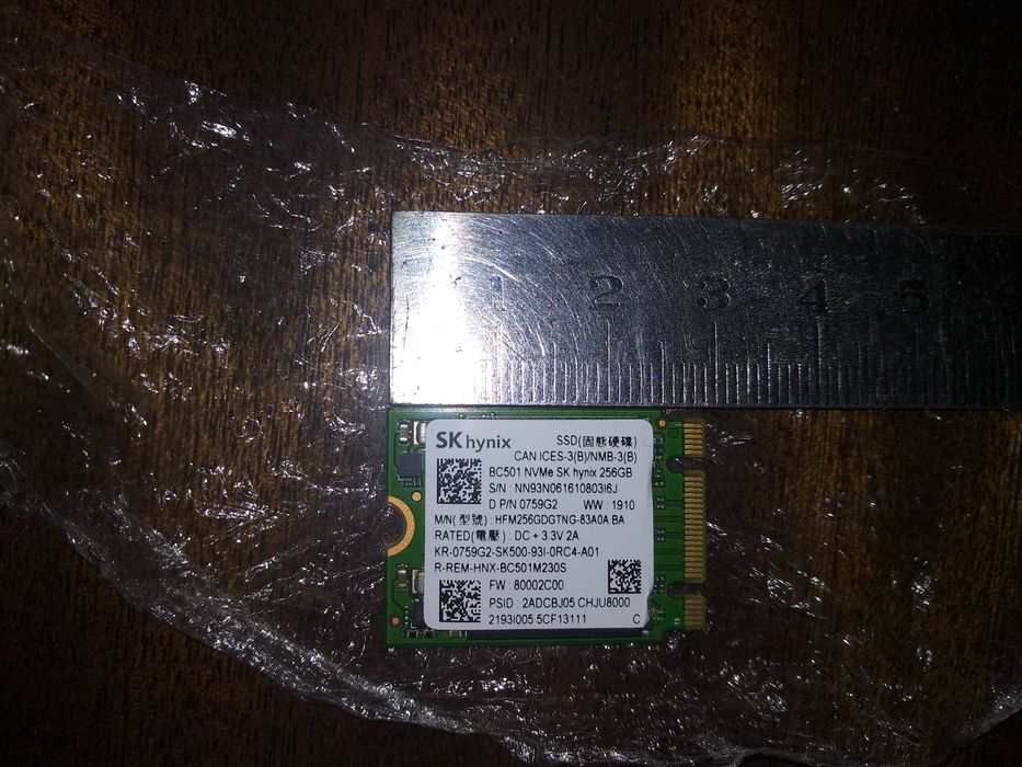 SSD диск SK hynix BC501 256Gb NVMe PCIe M.2 2230 (HFM256GDGTNG-83A0A)