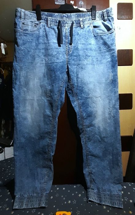 Ого-го какой размерчик стрейчевые джинсы джоггеры большой размер батал