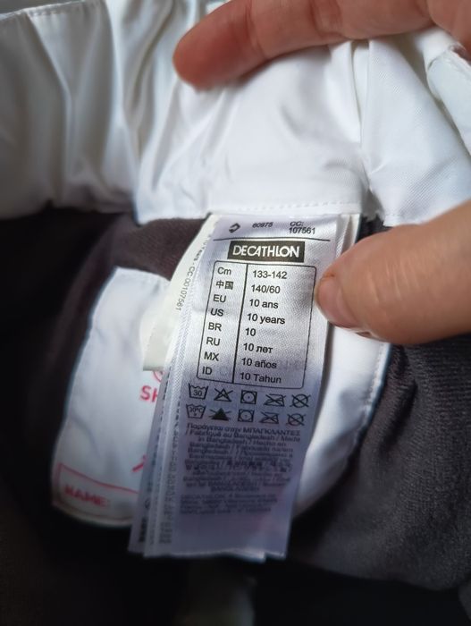 Spodnie zimowe narciarskie wodoszczelne Decathlon 140