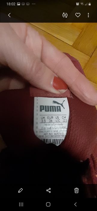 Buty dziewczęce Puma rozm 36