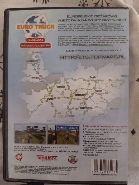 Euro Truck Simulator 1 Ekspansja wielka brytania DVD