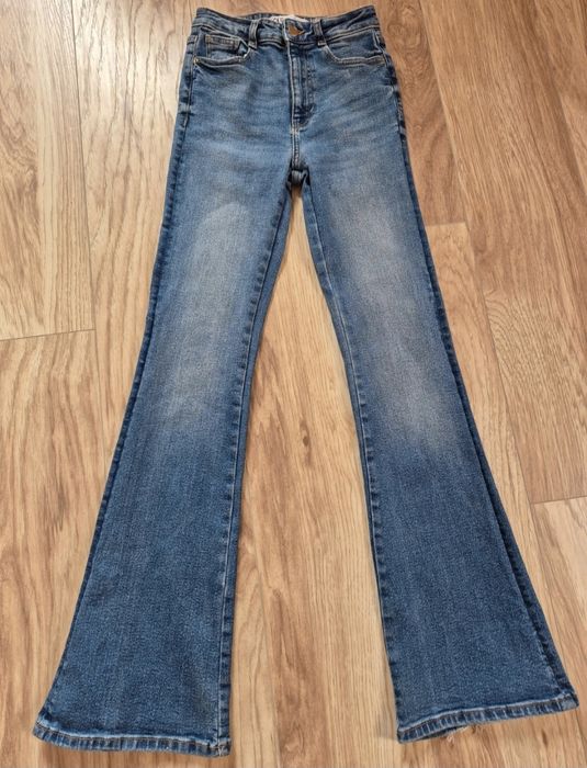 Spodnie dzwony flare jeansy rozmiar xs zara