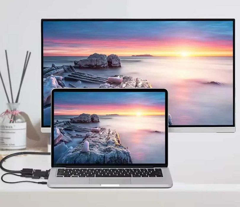 HDMI - VGA адаптер з аудіо 3,5 мм | 1080P конвертер для ПК