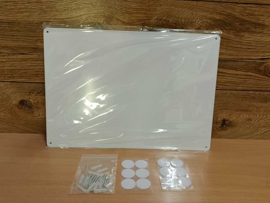 ALANGDUO Tablica magnetyczna na ścianę, 2 sztuki, 42 x 30, biała