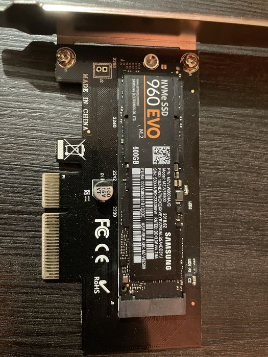 Samsung ssd nvme evo 960 500 gb