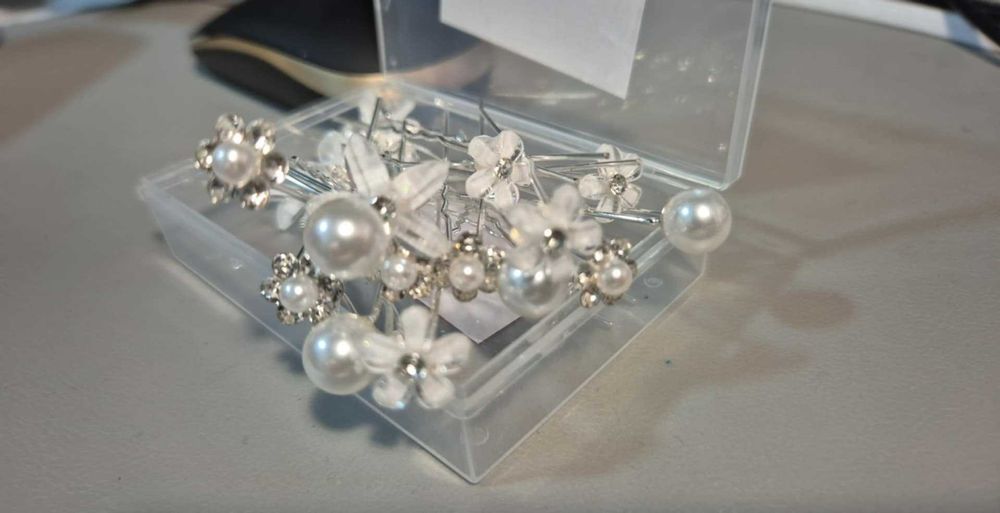 Wsuwka szpilka ozdobna z kryształkami 10 sztuk spinki kokówki kok