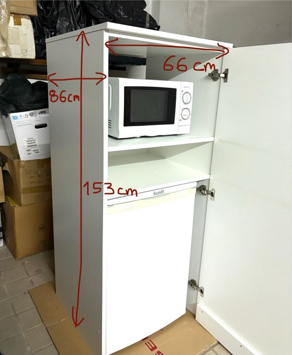 Movel de frigorifico e microondas de cozinha ou escritorio