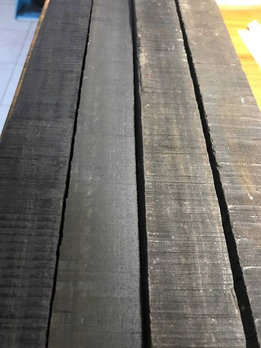 Чёрное дерево Эбен (Ebony) полосы 40–50 мм. Резка под размер