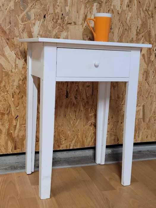 Konsolka biała z szufladą stolik nocny