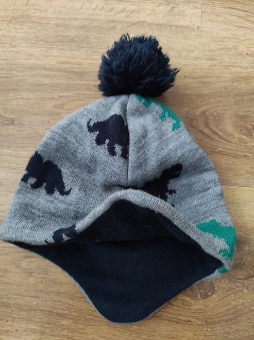 Czapka na uszy Reserved dinozaury rozm. 52-55 cm
