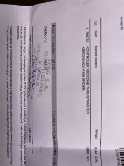 Kierownica Xbox One  Ferrari Thrustmasters F 458