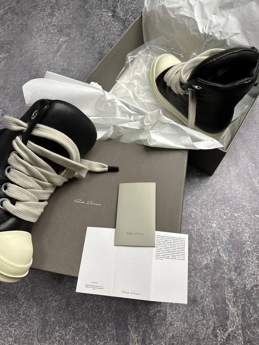 Rick Owens Ramones puffer jumbo lace laces opium archive ботинки кеды