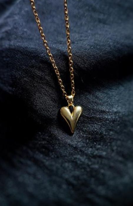 Підвіска серце з ланцюжком, кулон серце, кулон сердце - цепочка 50см