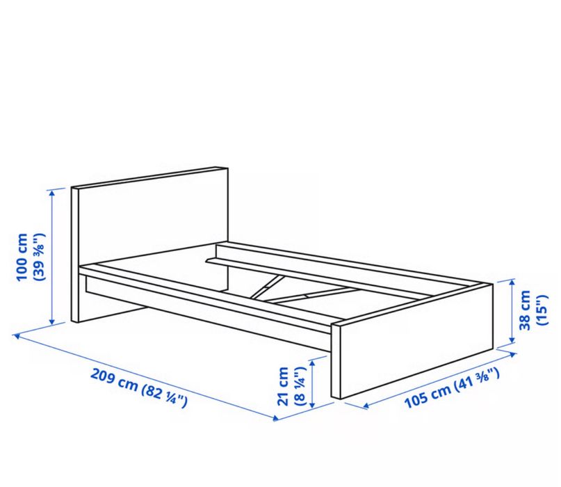 Lozko ikea malm 90x200