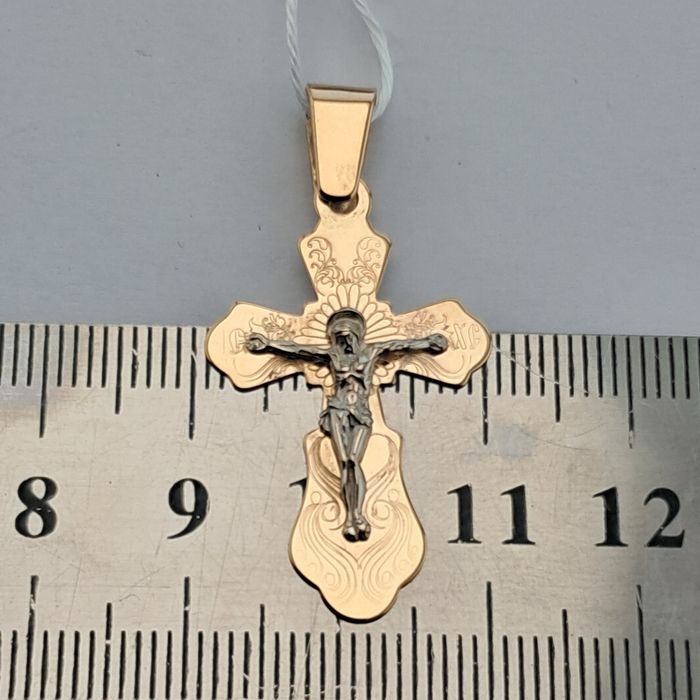 ‼Золотой крестик  2,16 гр  Золотая подвеска Золото 585*
