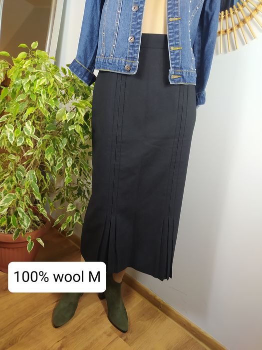 Wełniana spódnica maxi L